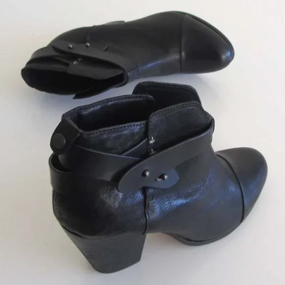 RAG & BONE Harrow strap block heel booties 37 / 7 US - Picture 5 of 8